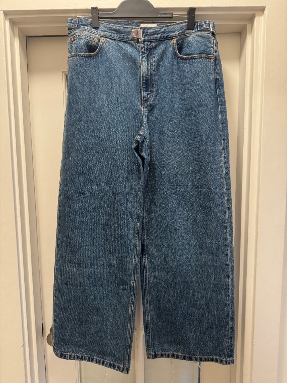 Still Here Buckle Wide-Leg Jeans Medium Wash Size 31
